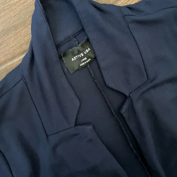 Active USA navy blue open front cardigan - Picture 3 of 4